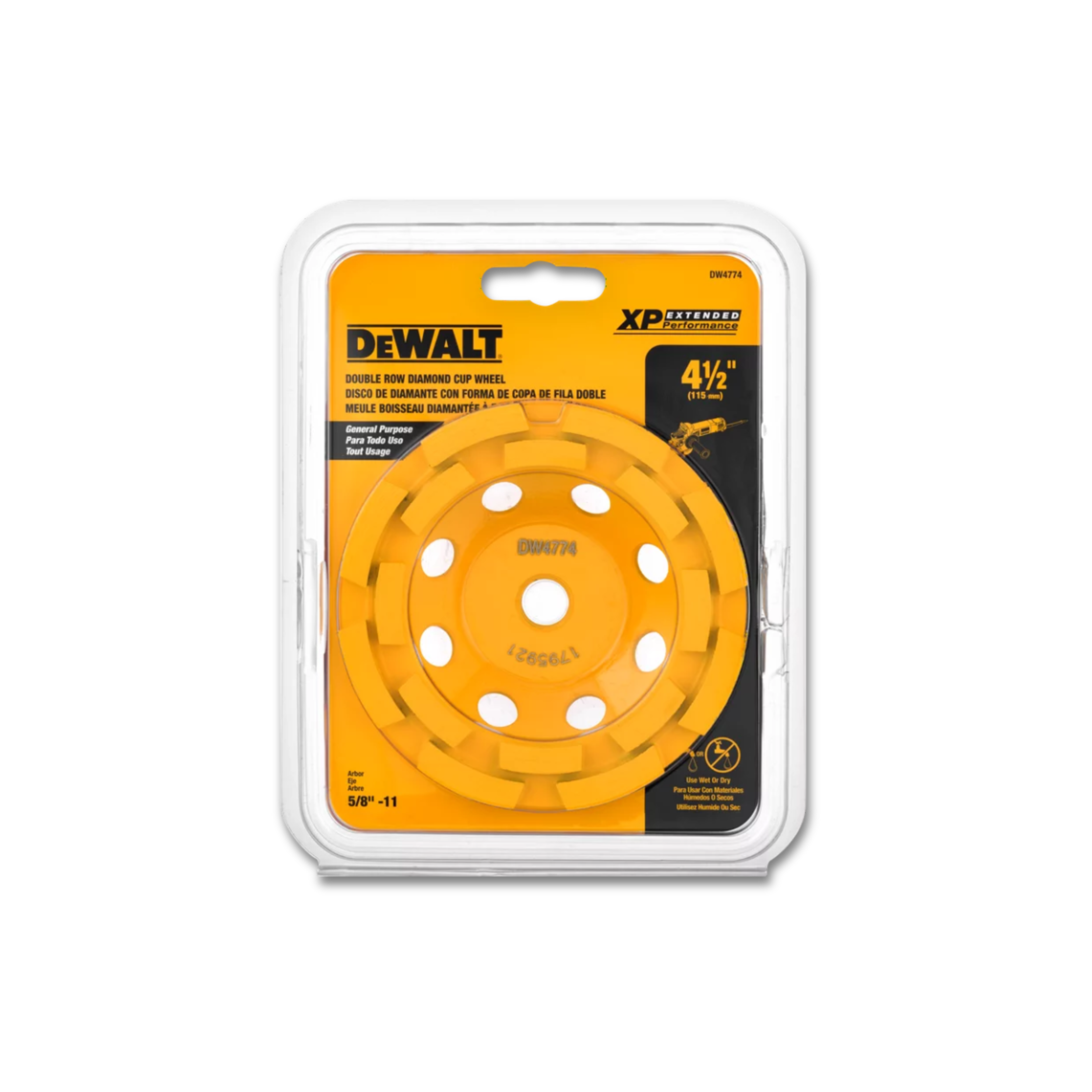 DeWalt Double Row Diamond Cup Wheel 4 1/2"